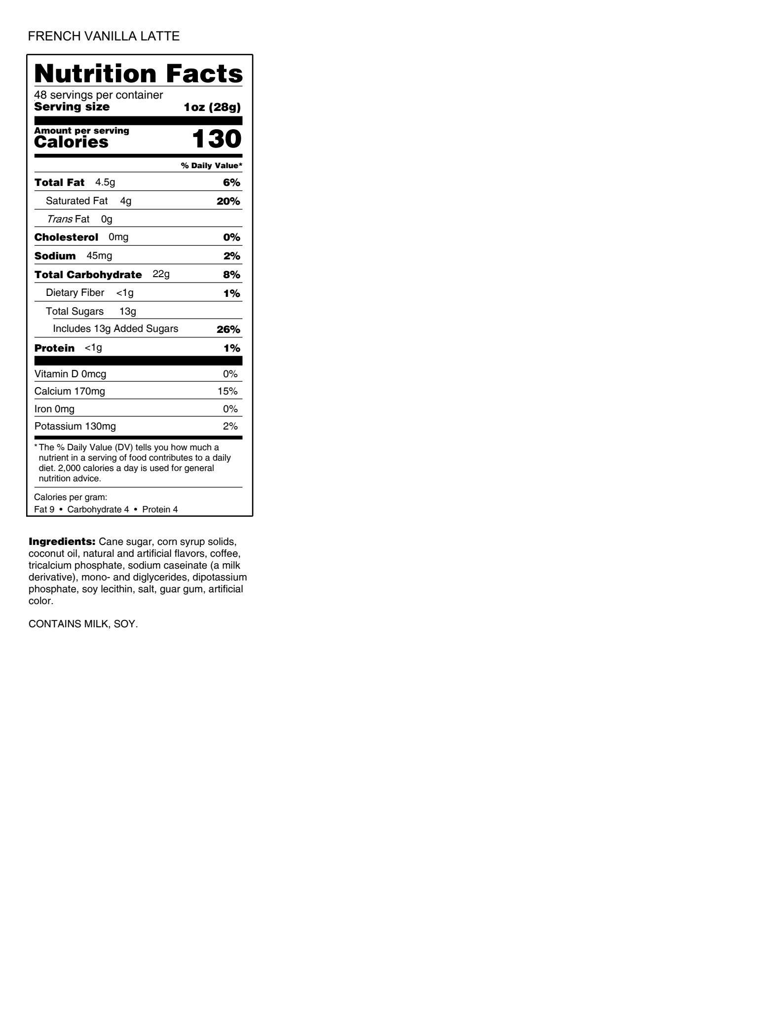 Nutrition Facts