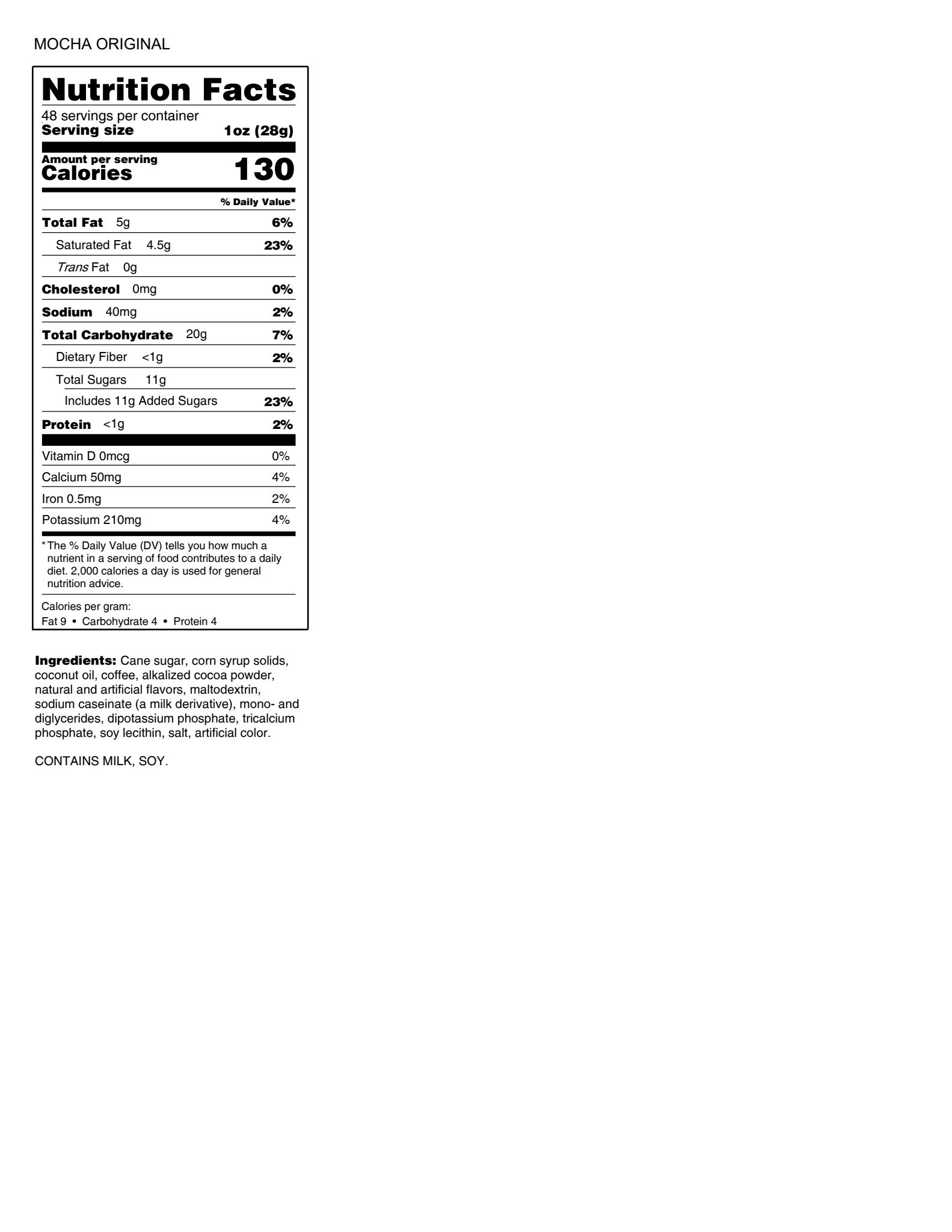 Nutrition Facts
